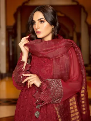 2 Piece Chiffon Suit-Embroidered (Unstitched)