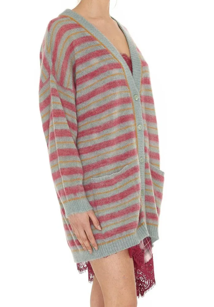 Alberta Ferretti Striped Cardigan