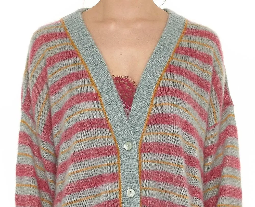 Alberta Ferretti Striped Cardigan