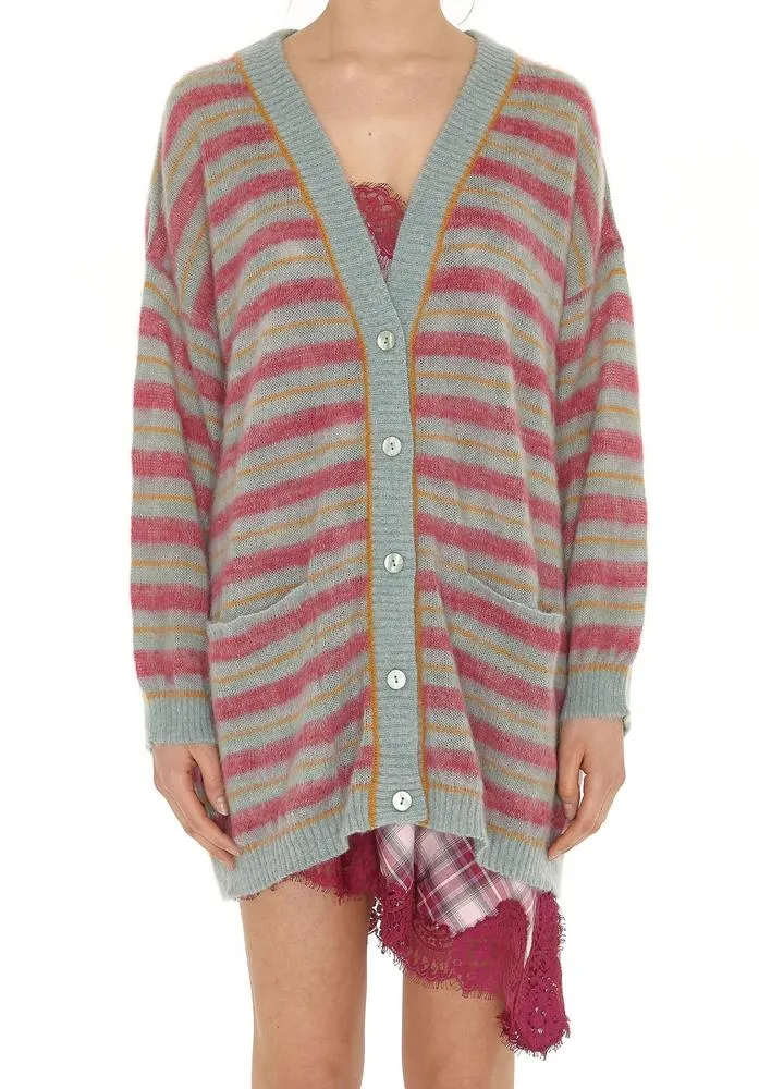 Alberta Ferretti Striped Cardigan