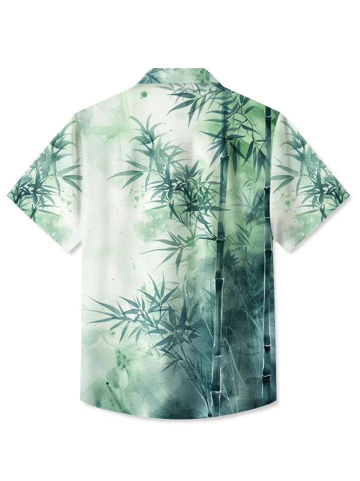 Alohadaddy Hawaiian Plant Bamboo Ink Gradient Shirt