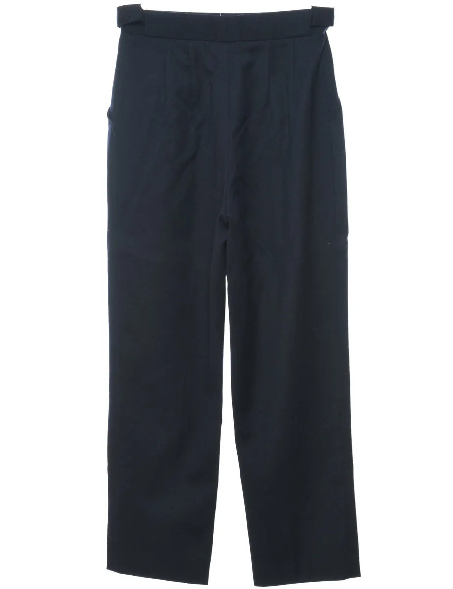 Black Pleated Trousers - W28 L27
