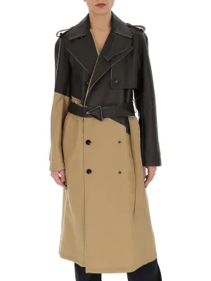 Bottega Veneta Contrast Panel Trench Coat