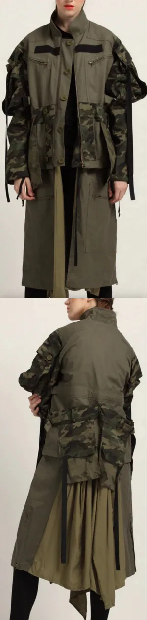 Camouflage Patchwork Coat