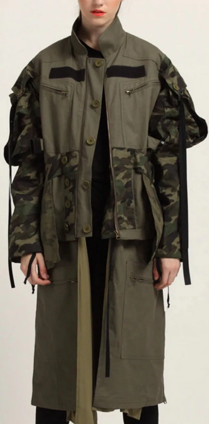 Camouflage Patchwork Coat