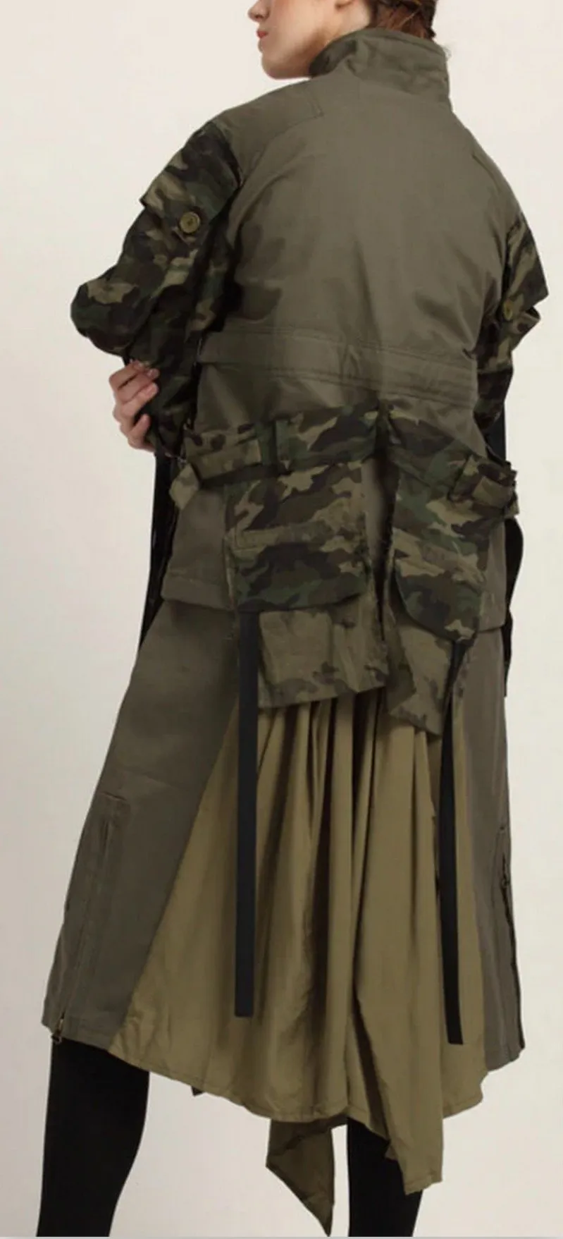 Camouflage Patchwork Coat