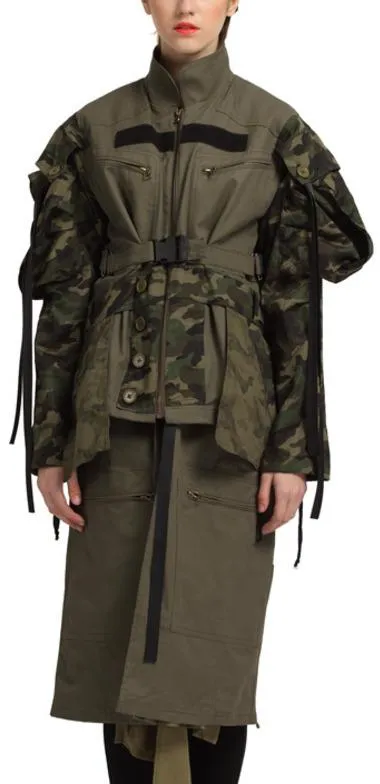 Camouflage Patchwork Coat