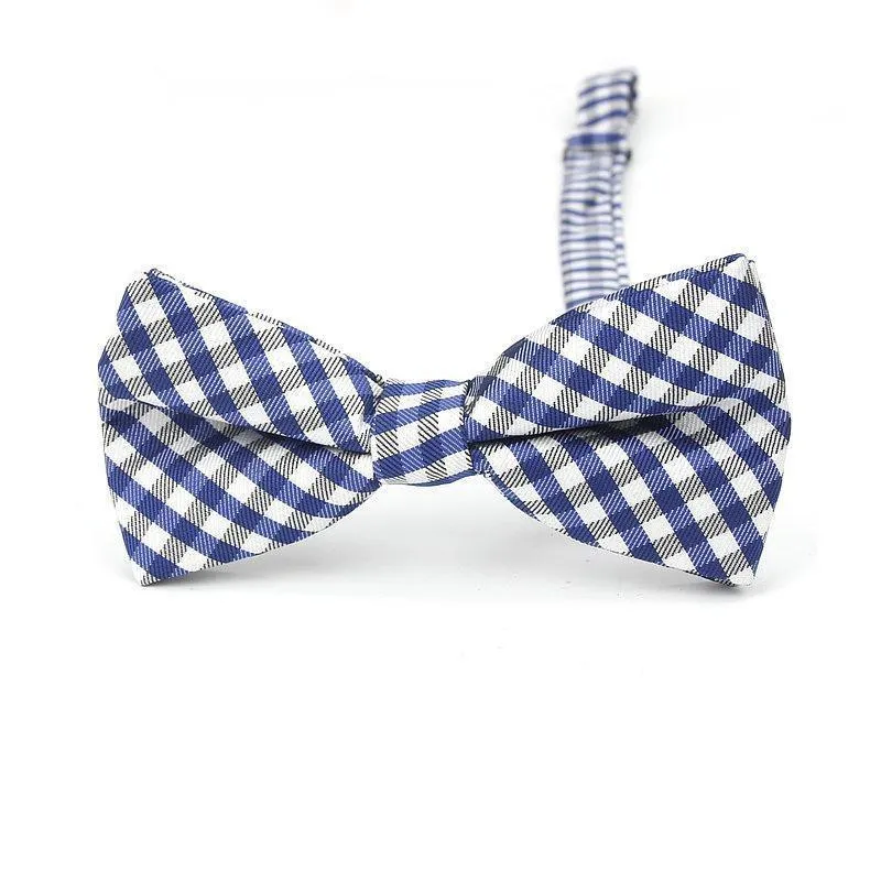 Checkered Cotton Bow Tie Pre-Tied