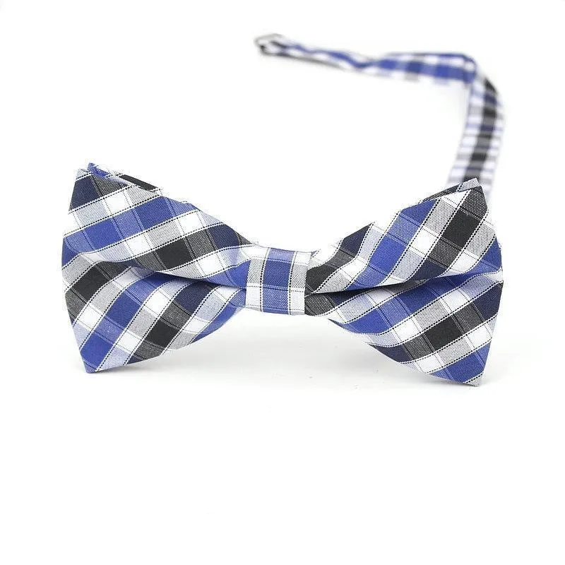 Checkered Cotton Bow Tie Pre-Tied
