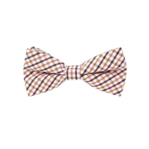 Checkered Cotton Bow Tie Pre-Tied