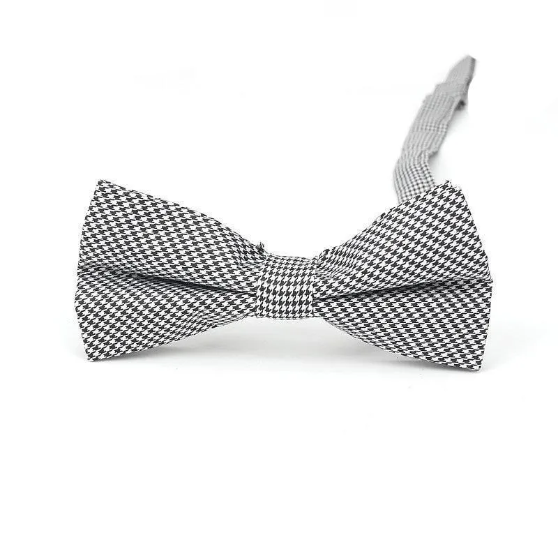 Checkered Cotton Bow Tie Pre-Tied