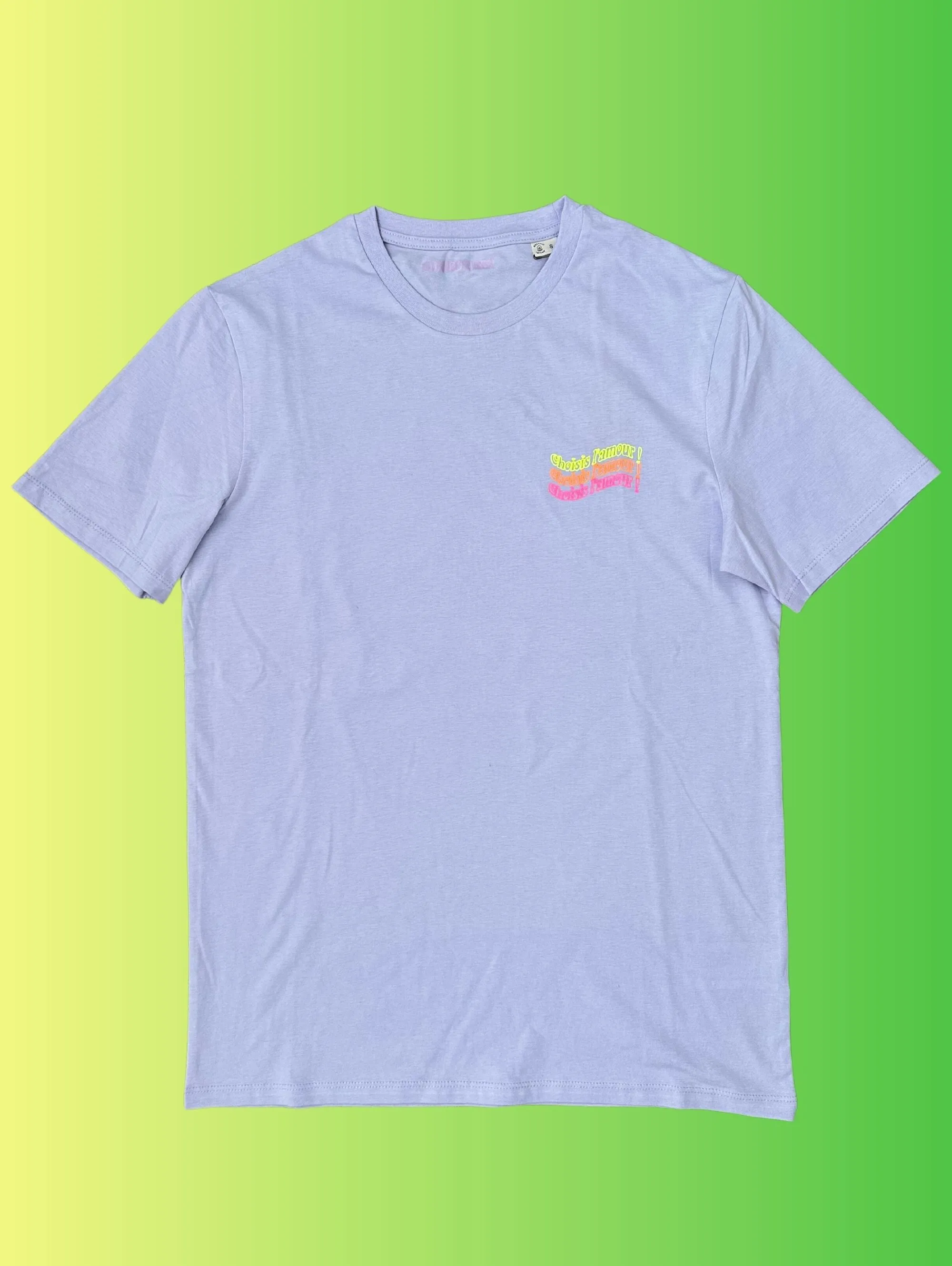 Choisis l'amour! T-Shirt - Flieder / Neon