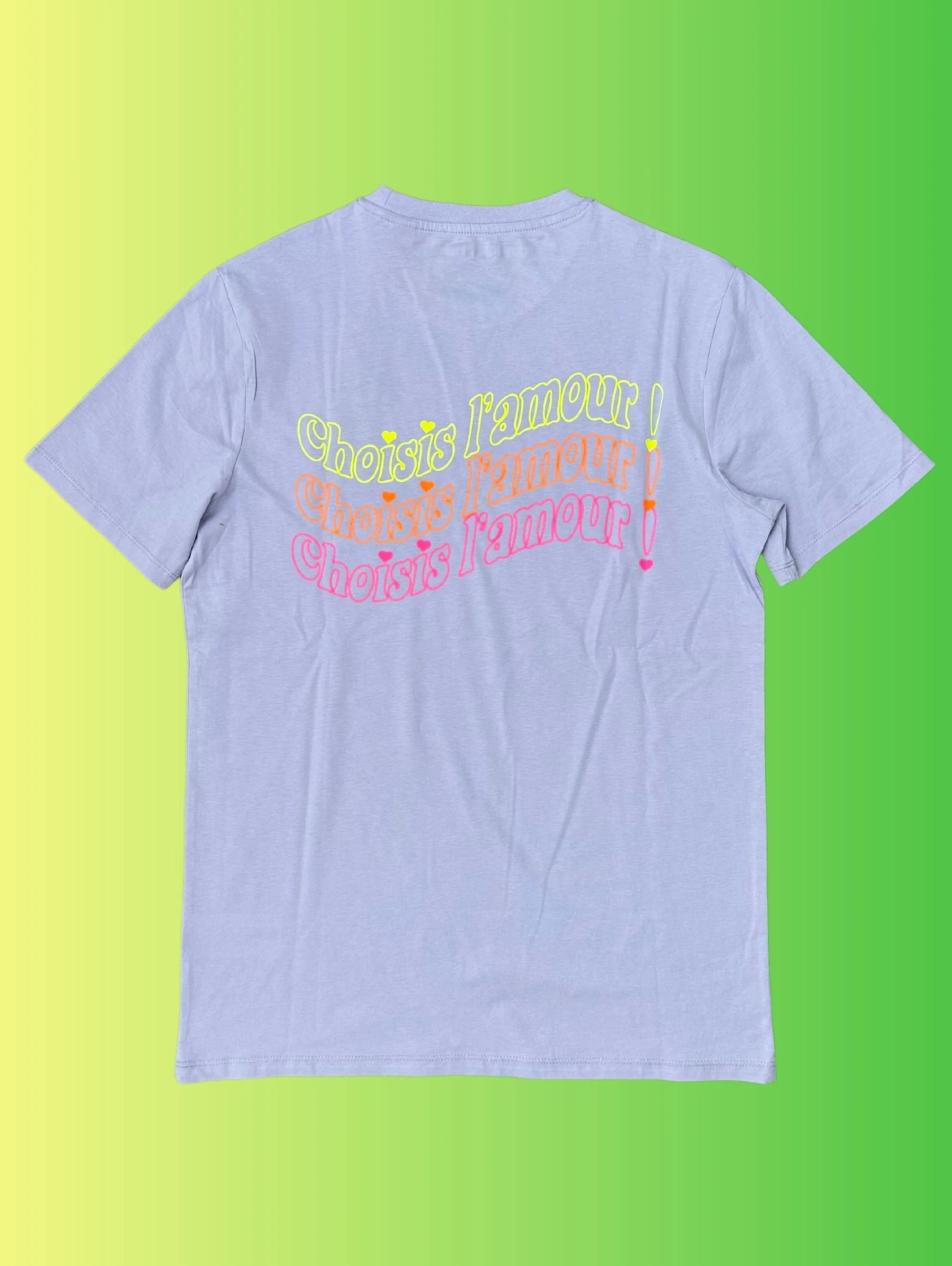 Choisis l'amour! T-Shirt - Flieder / Neon