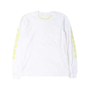 Chrome Hearts Neck Logo Cross Sleeve L/S T-shirt White/Neon
