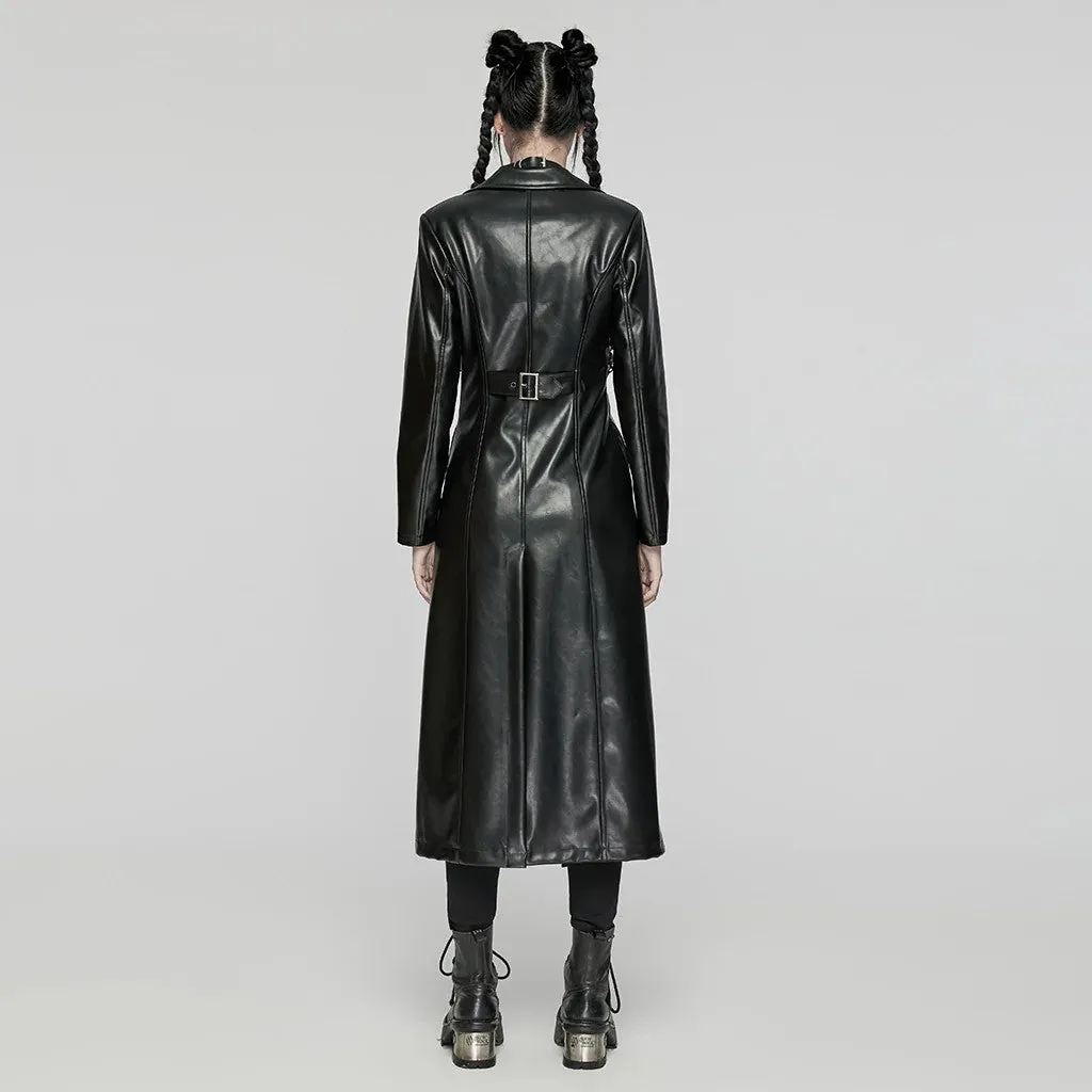 Crescendo PU Trench Coat