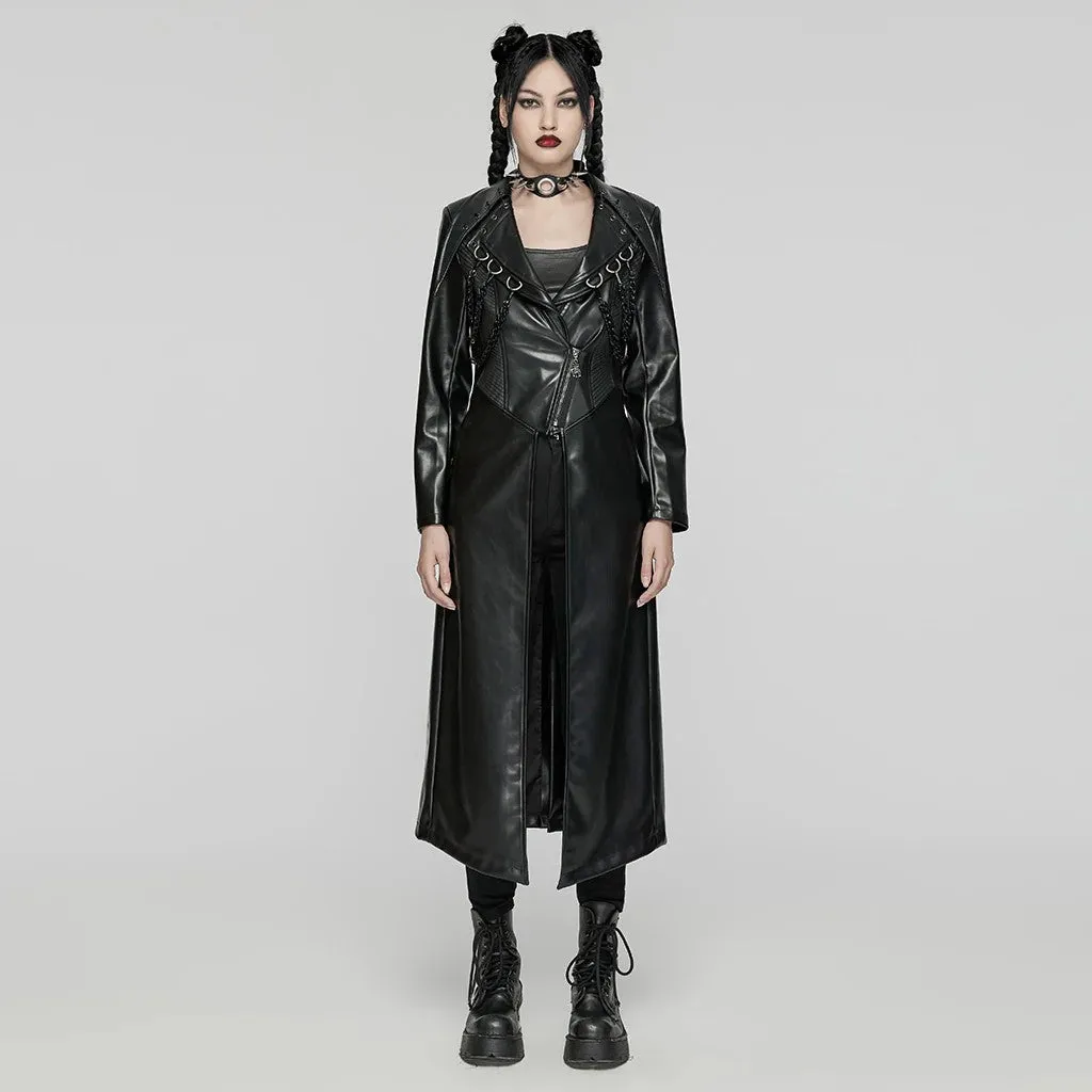 Crescendo PU Trench Coat