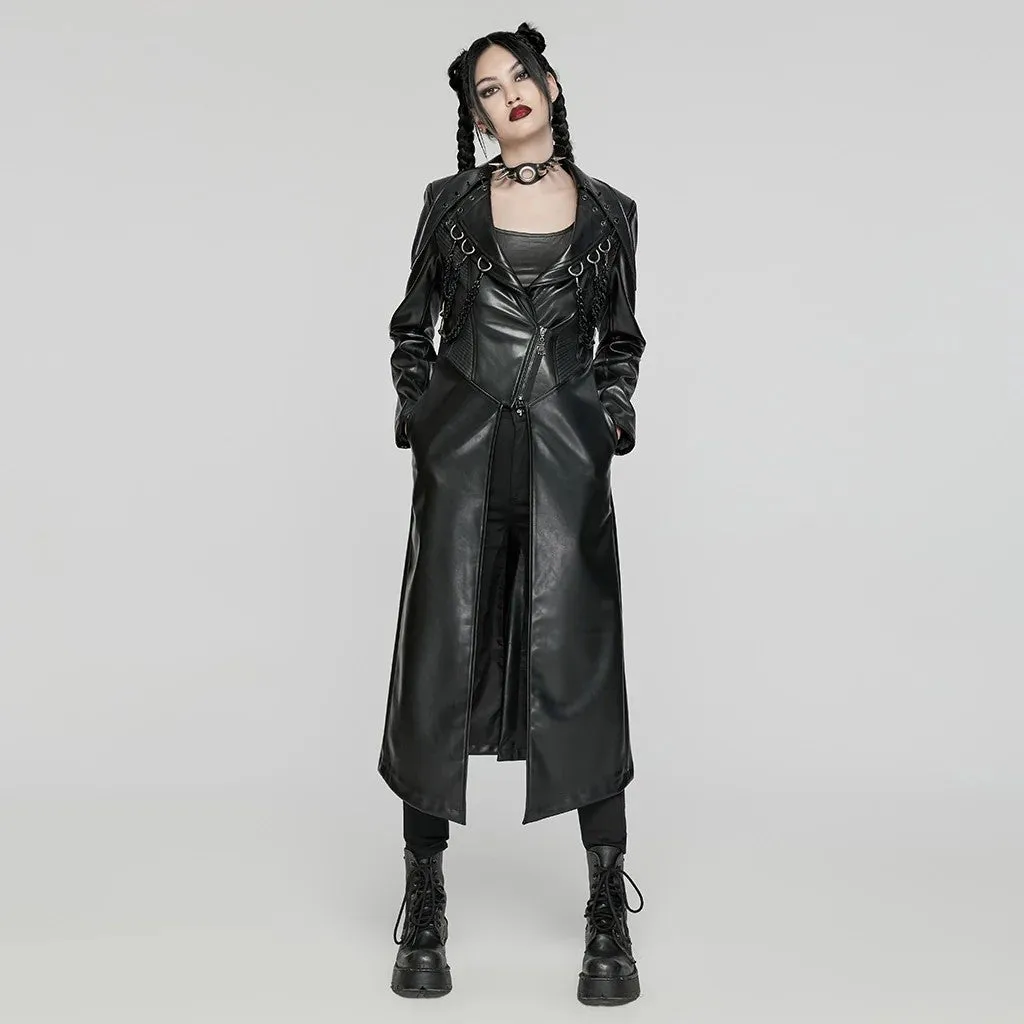 Crescendo PU Trench Coat