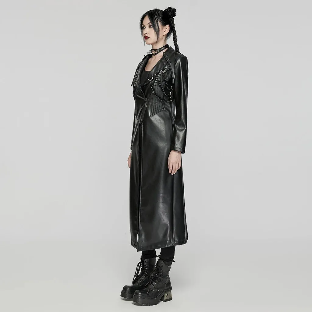 Crescendo PU Trench Coat