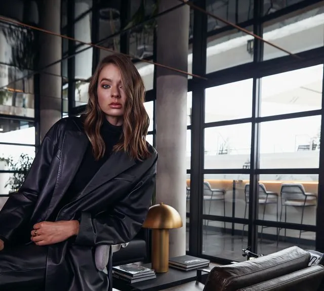 DEA THE LABEL - Dianne Leather Trench BLACK