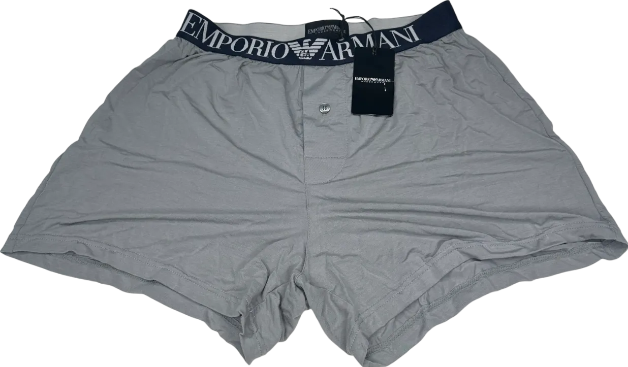 Emporio Armani Grey Jacquard Boxers UK S