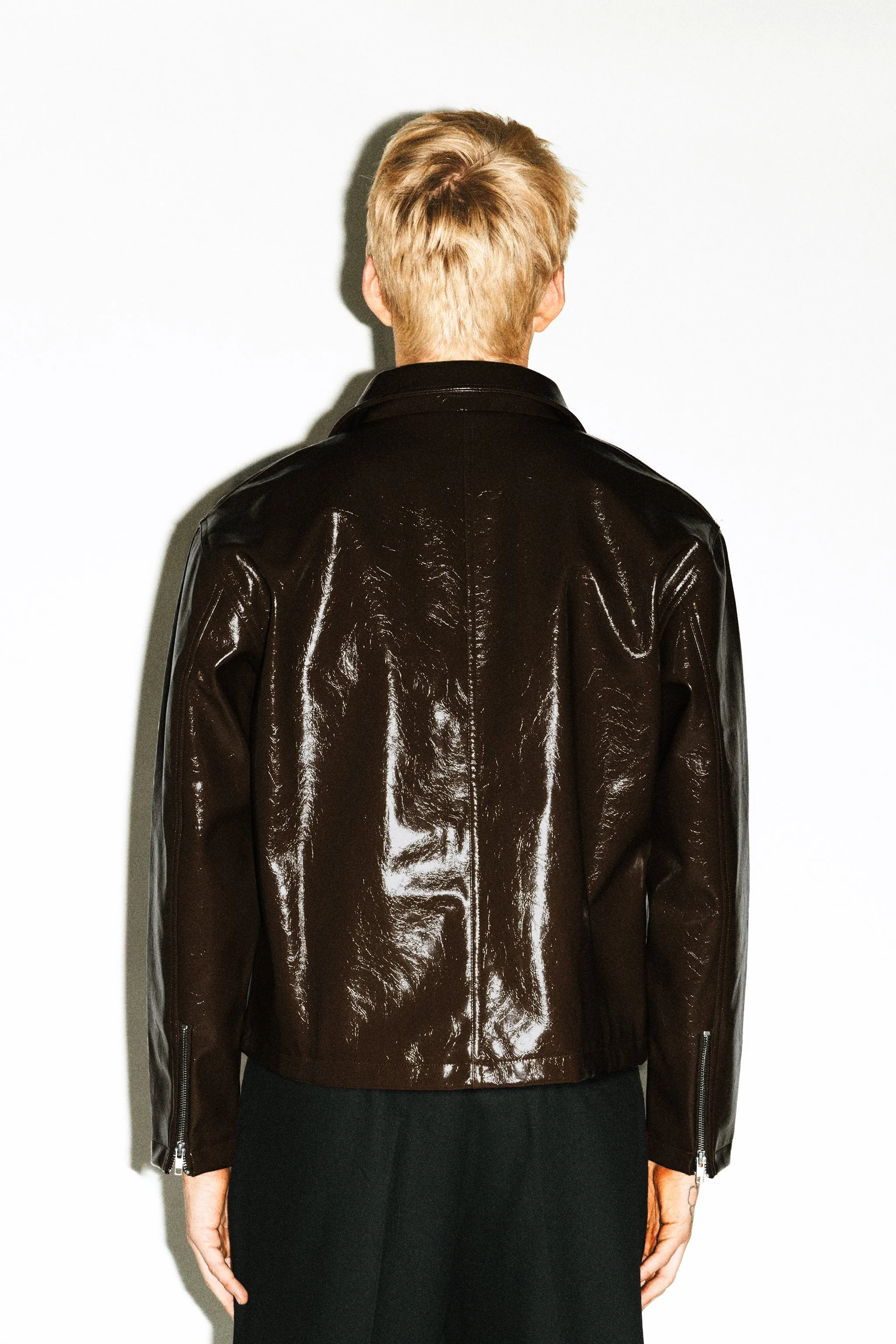 Fairfax Vinyl Blouson  |  Chocolate