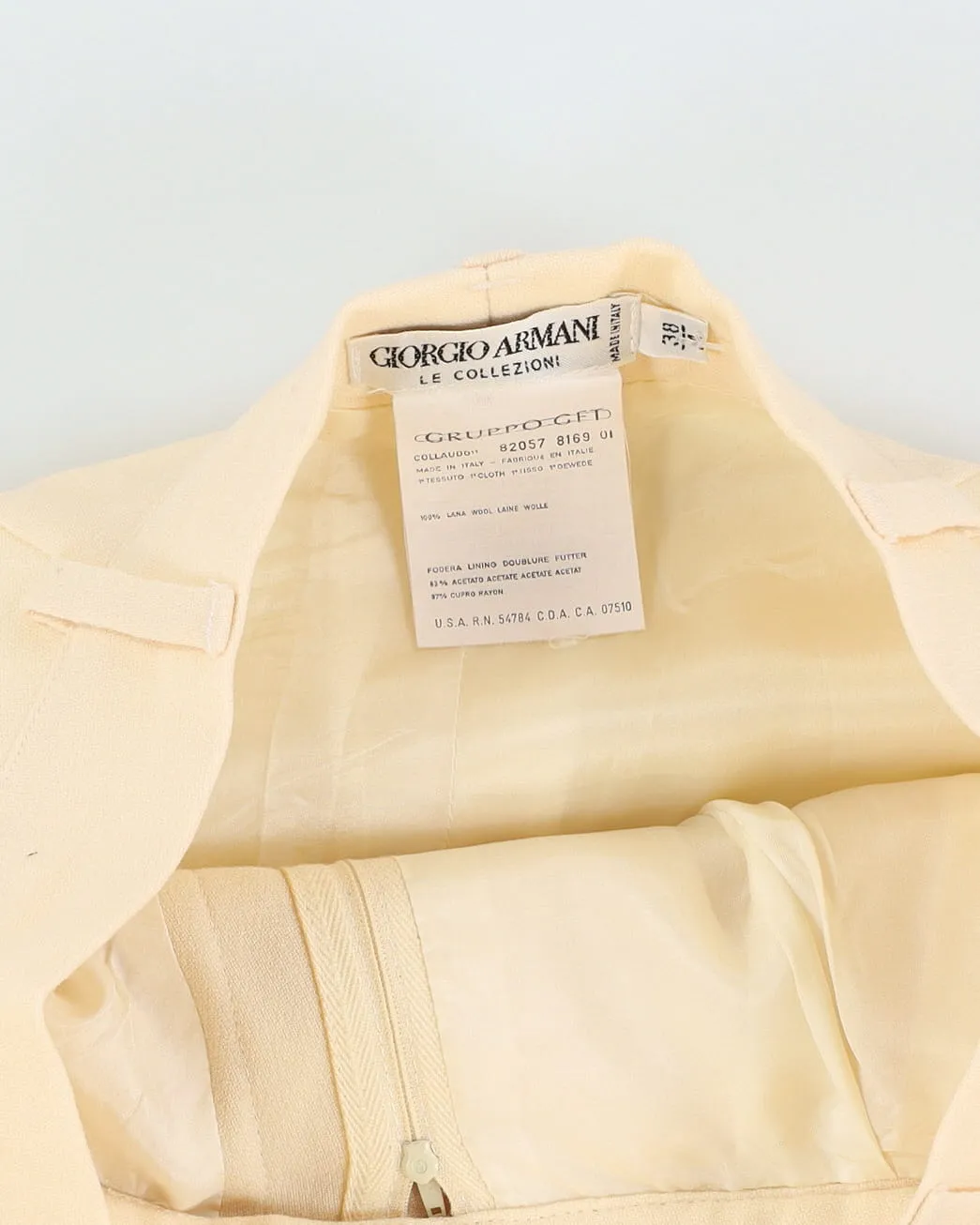 Giorgio Armani Le Collezioni Cream Trousers - W24 L28