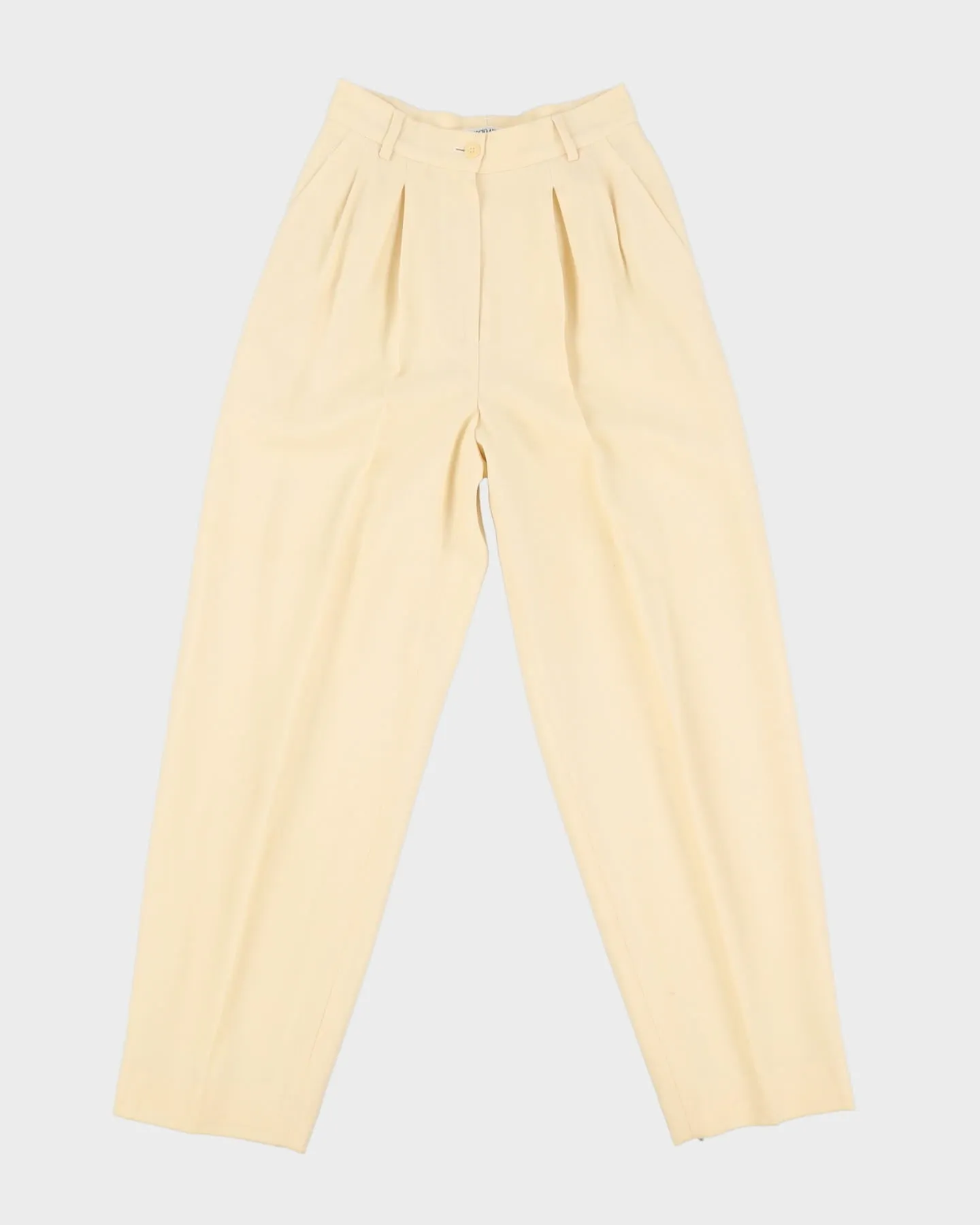 Giorgio Armani Le Collezioni Cream Trousers - W24 L28