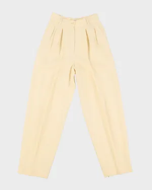 Giorgio Armani Le Collezioni Cream Trousers - W24 L28