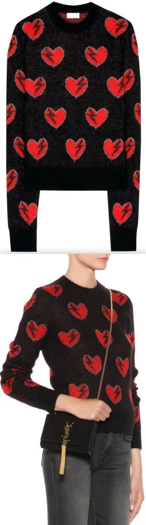 Heart Cashmere Wool Sweater