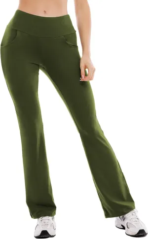 Ipletix Flare Leggings for Women-Bootcut Yoga Pants for Women High Waisted Flared Leggings Dress Pants