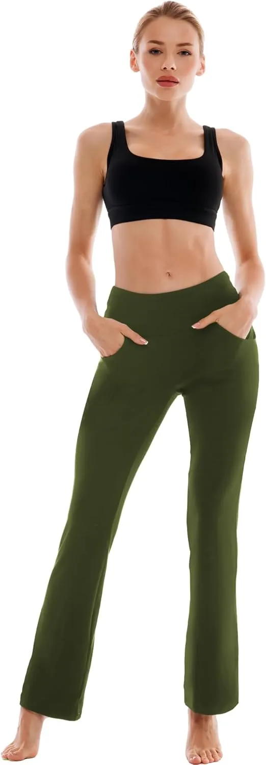 Ipletix Flare Leggings for Women-Bootcut Yoga Pants for Women High Waisted Flared Leggings Dress Pants