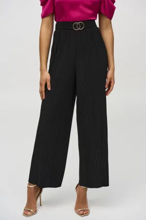 Joseph Ribkoff Wide Leg Pleated Trousers Black 244169
