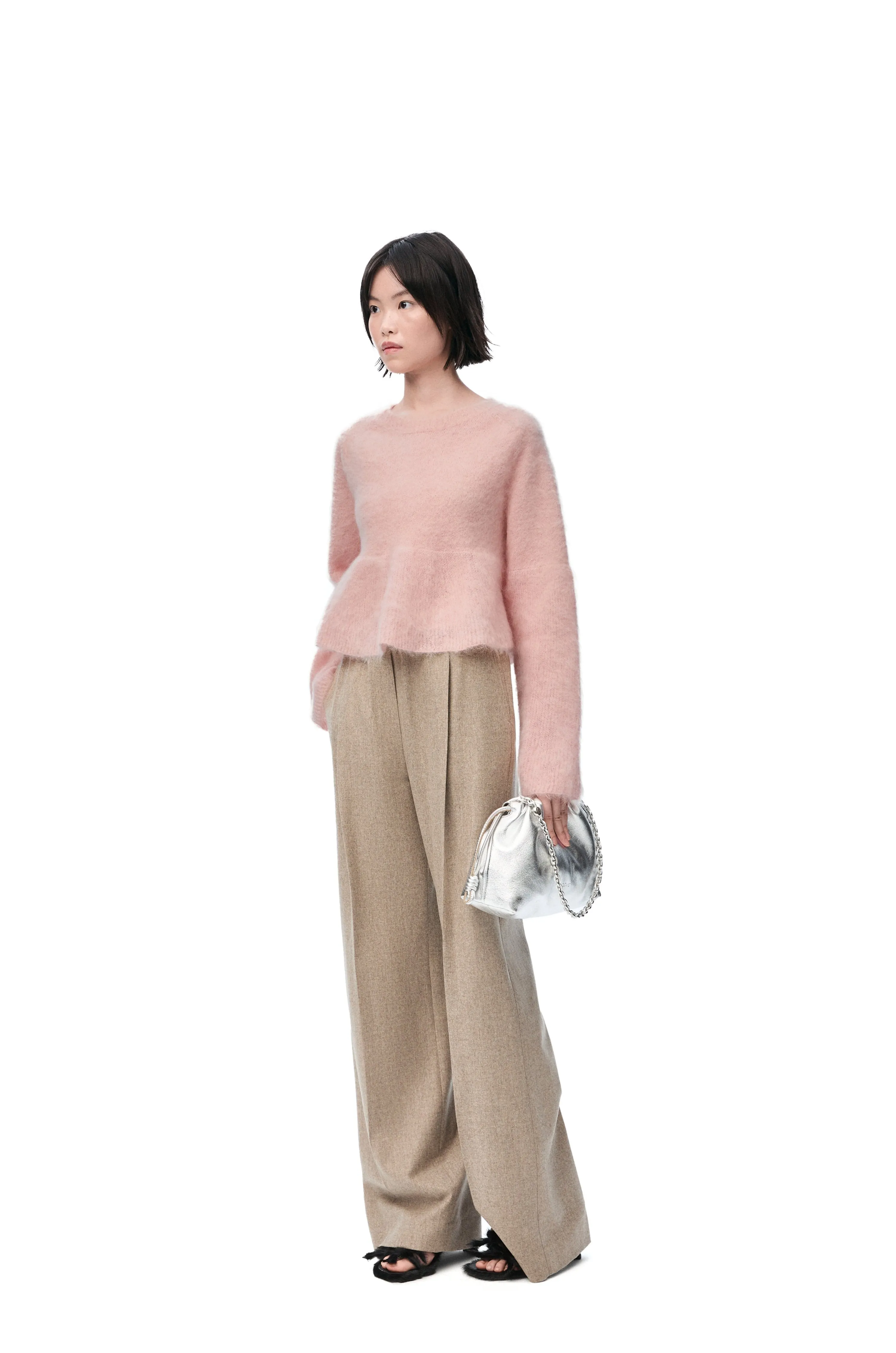 LOEWE MOHAIR SWEATER LIGHT PINK