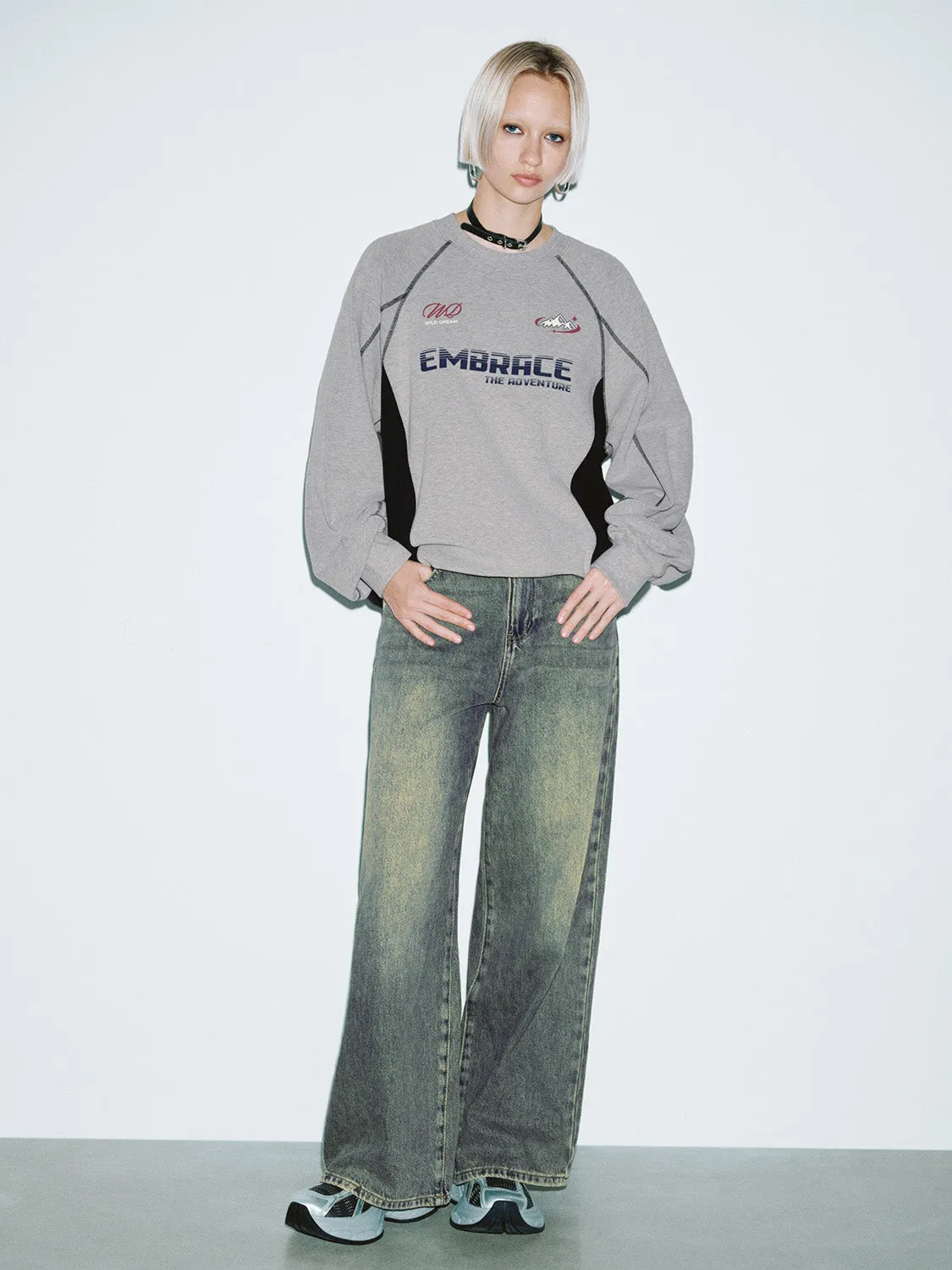 Loose Printed Sweatshirts