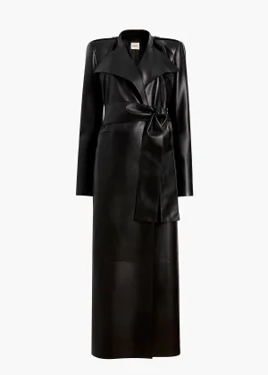 Maxwell Trench in Black Leather