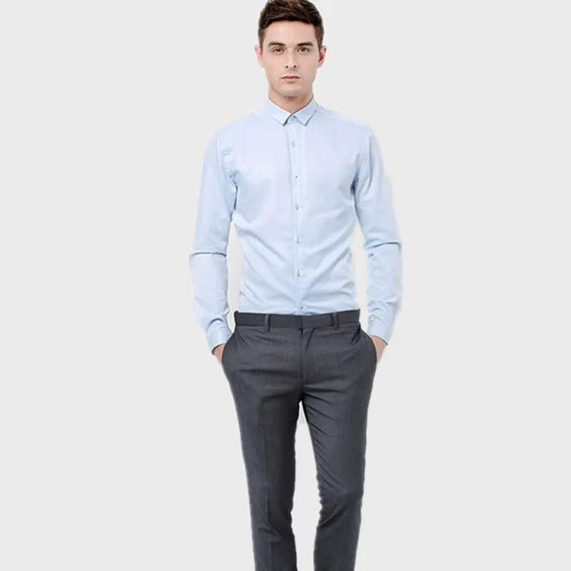 Men suits shirt blue fashion handsome