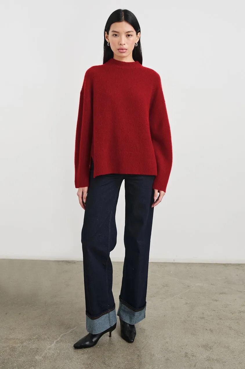 Merlot Relaxed Fit Miranda Sweater