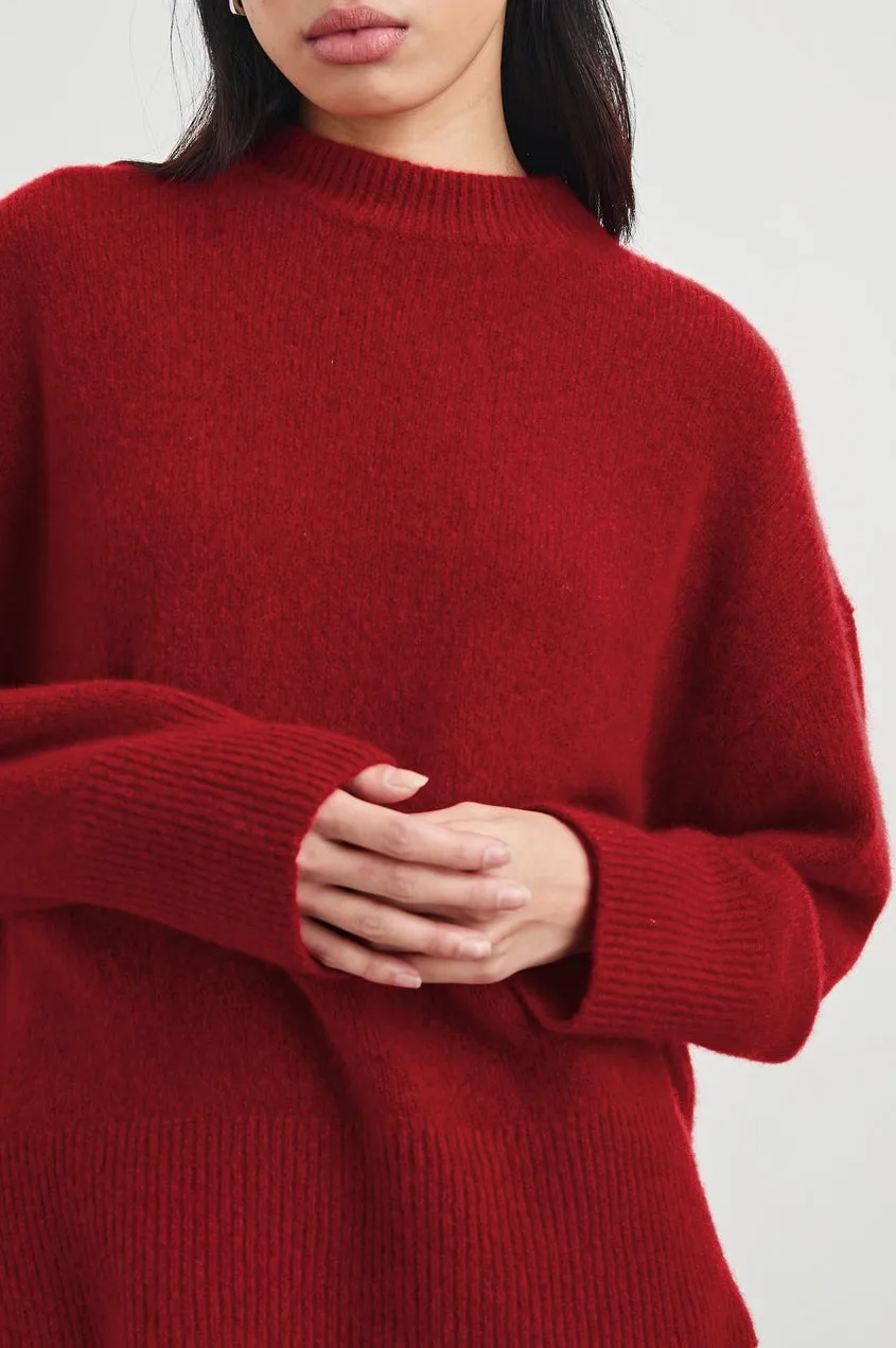 Merlot Relaxed Fit Miranda Sweater