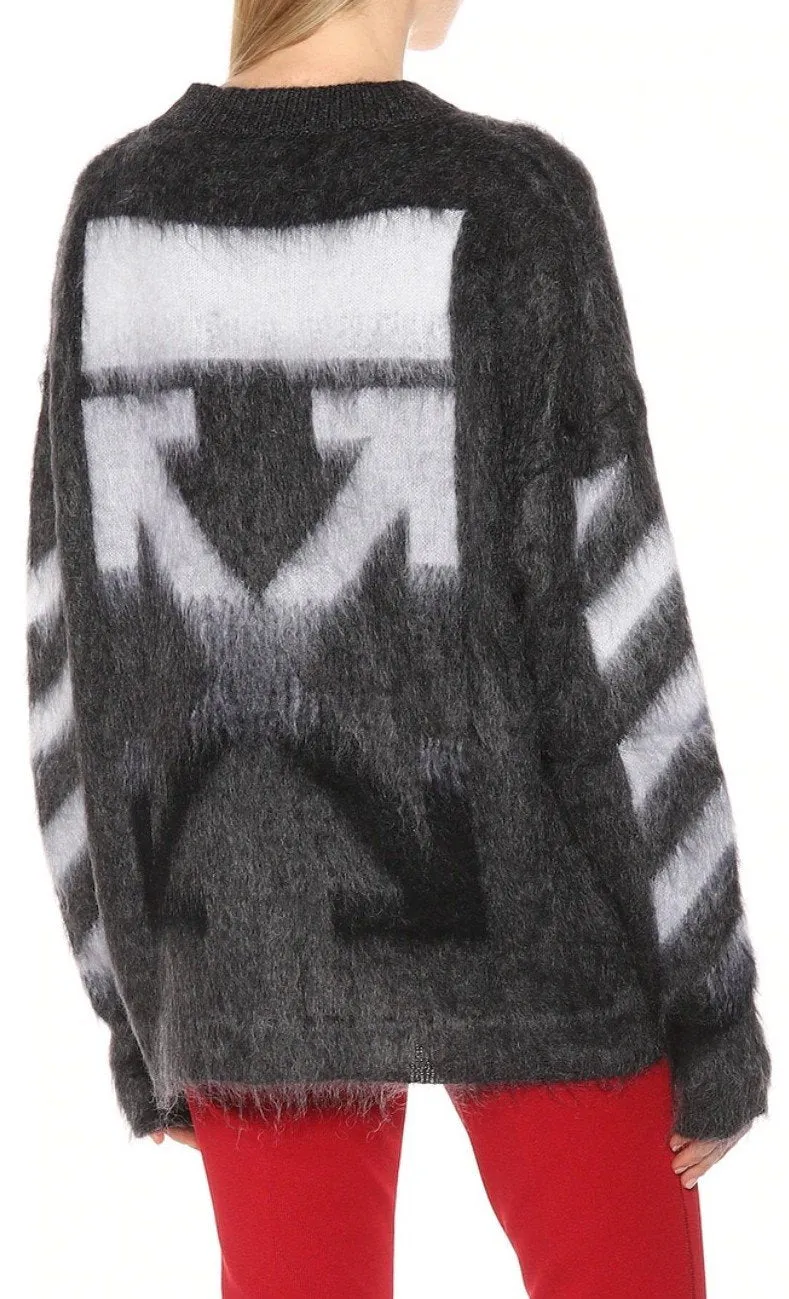 Mohair Gradient Sweater, Grey