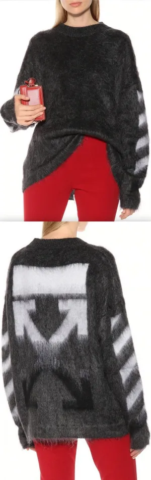 Mohair Gradient Sweater, Grey