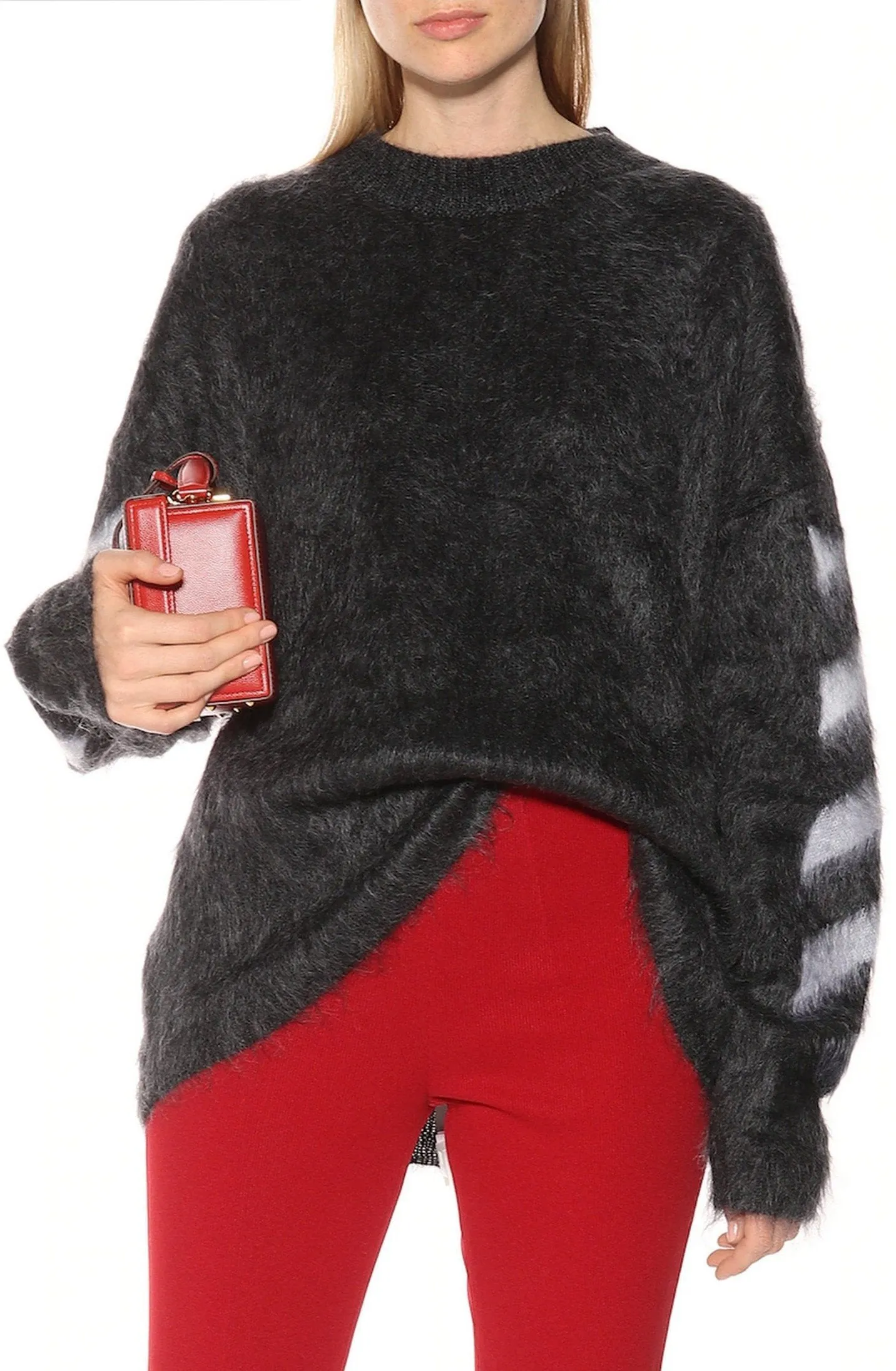 Mohair Gradient Sweater, Grey