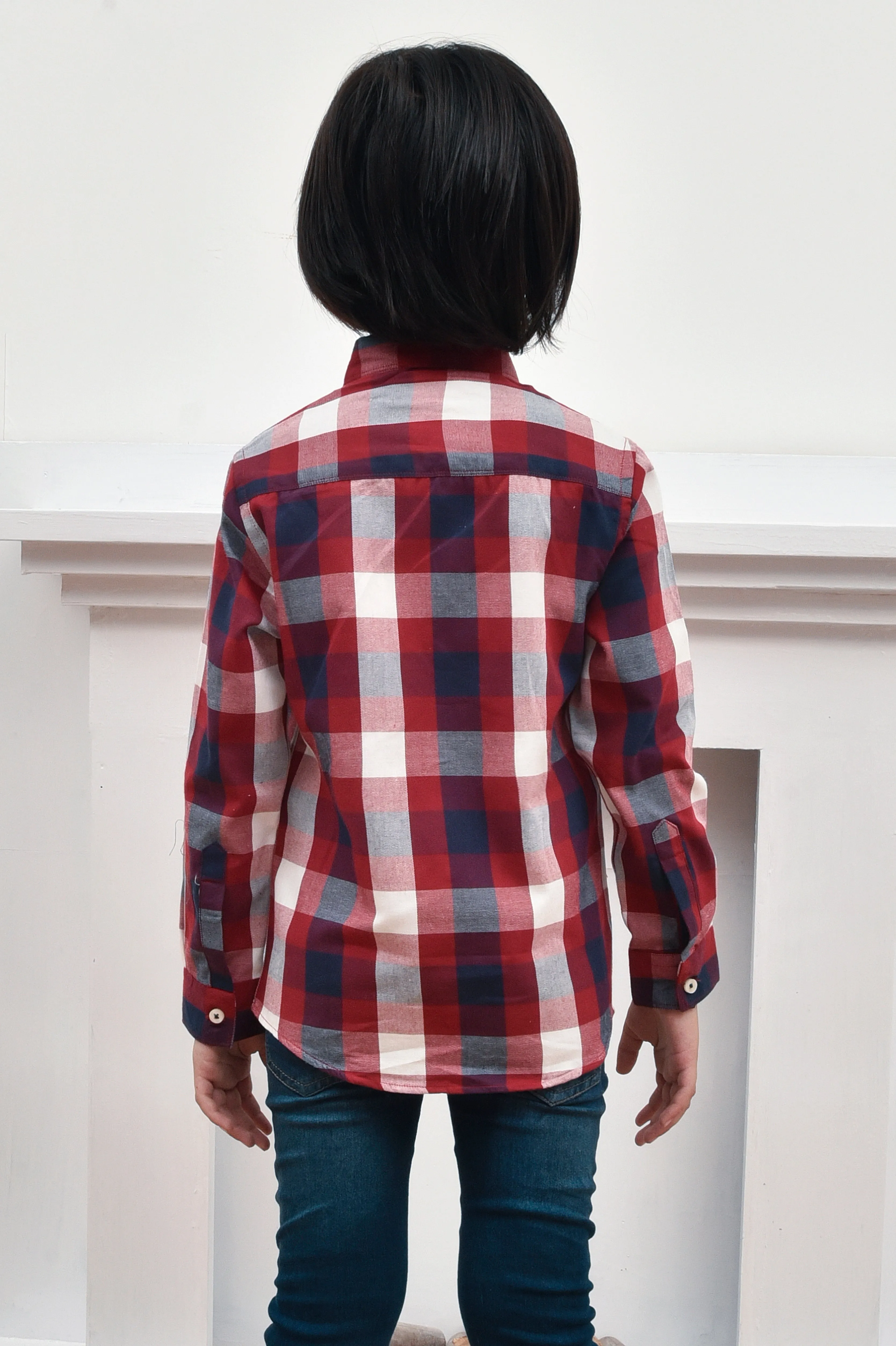 Red Classic Check Boy’s Shirt