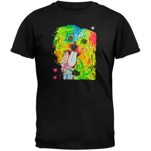 Shih Tzu Neon Black Light Adult T-Shirt