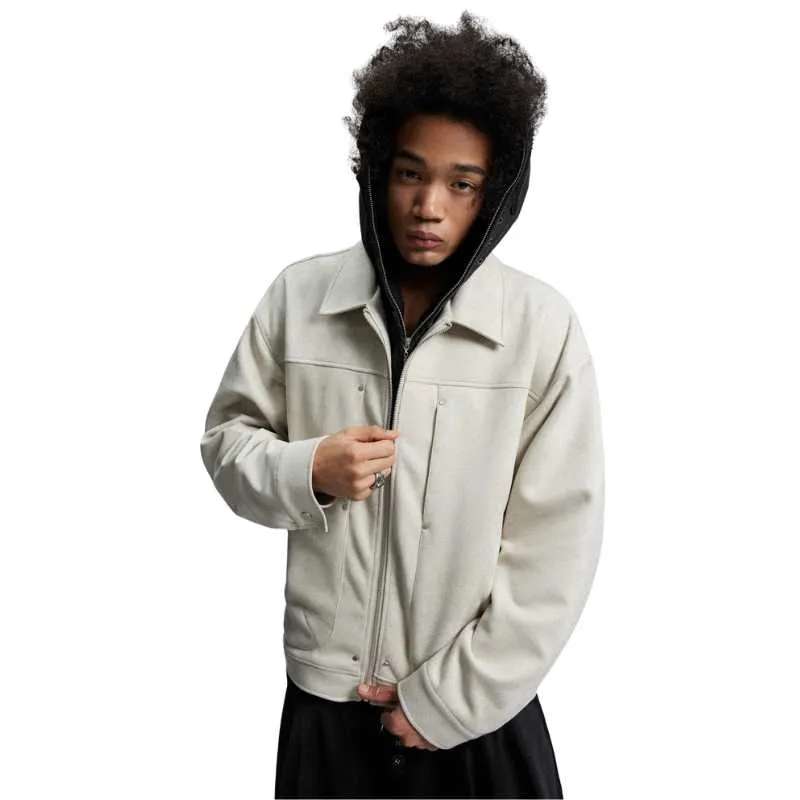 Suede Blouson Jacket Streetwear