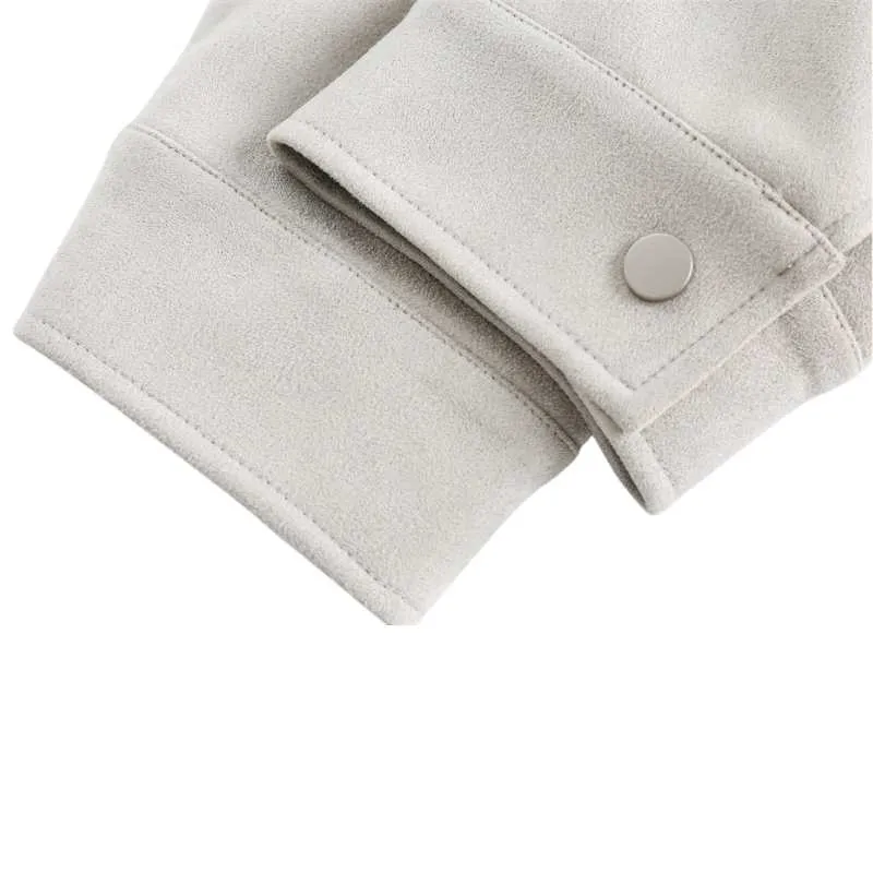 Suede Blouson Jacket Streetwear