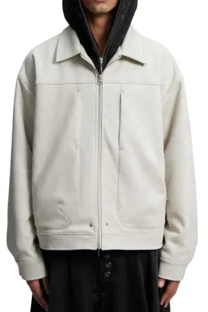Suede Blouson Jacket Streetwear