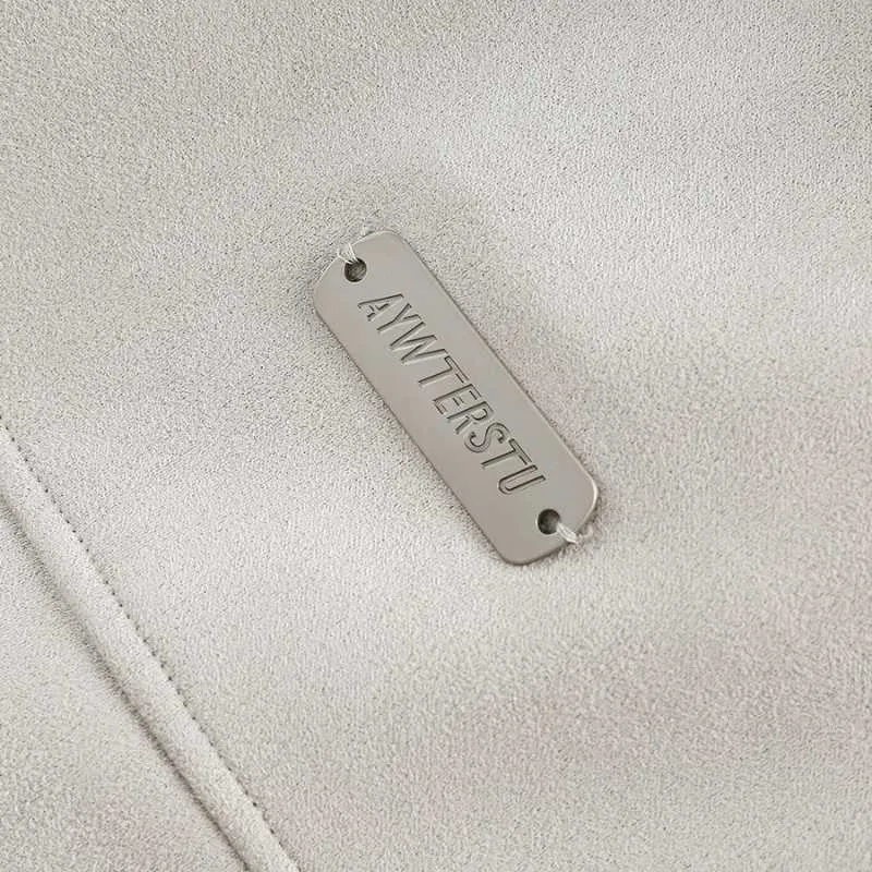 Suede Blouson Jacket Streetwear