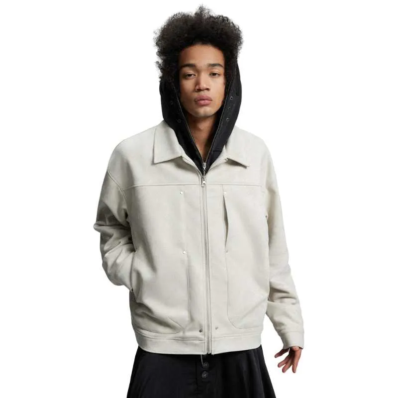 Suede Blouson Jacket Streetwear