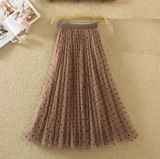 Summer Women elastic Midi Skirts