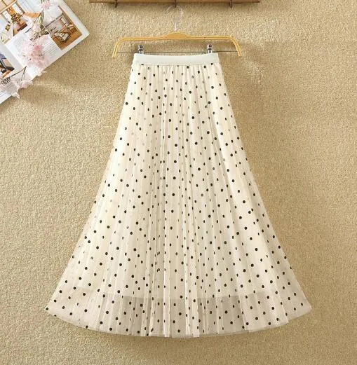 Summer Women elastic Midi Skirts